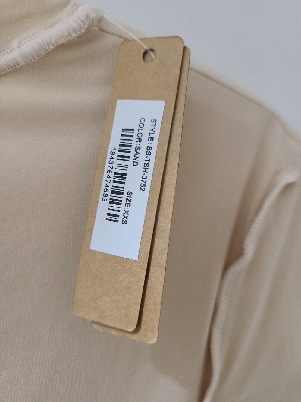 Skims Fits Everybody T-Shirt Bodysuit in Sand Nude Sz XXS NWT - Picture 7 of 11